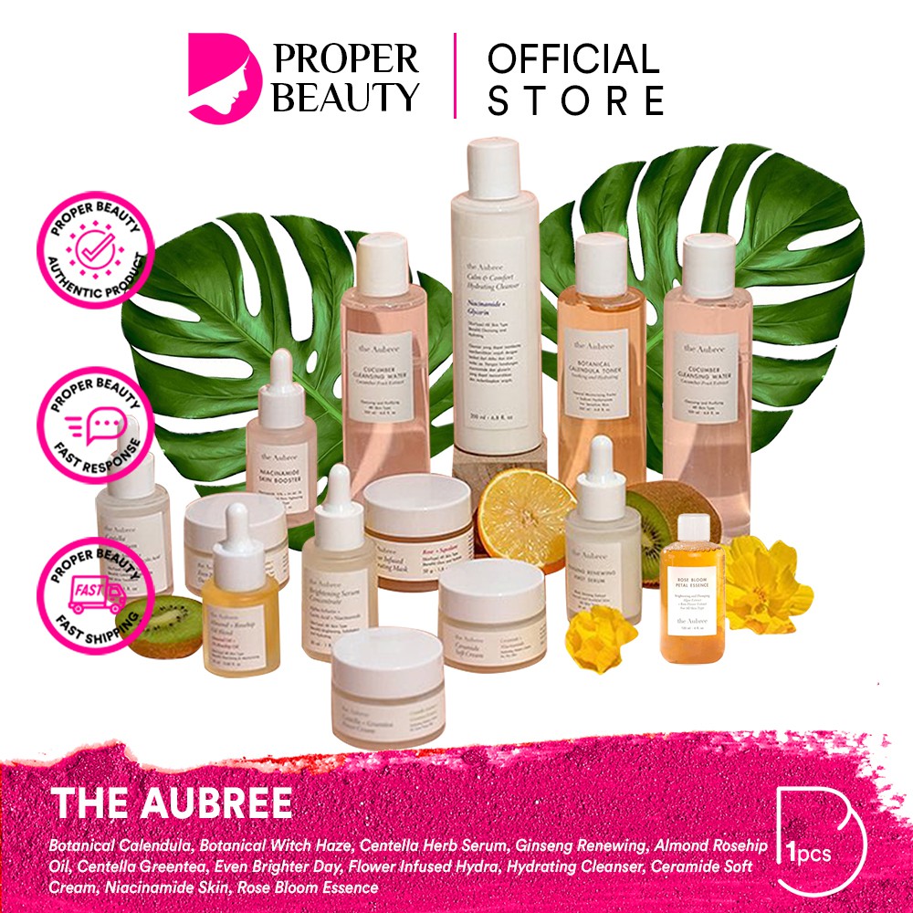 THE AUBREE Indonesia / Toner Serum Cream / Centella Botanical Ginseng / Almond Flower Even Brighter