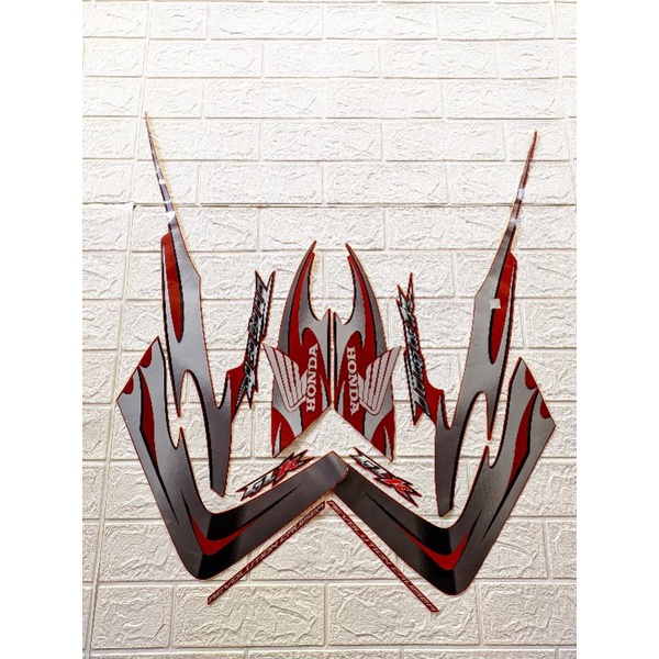 striping stiker honda tiger lama merah silver asli ori