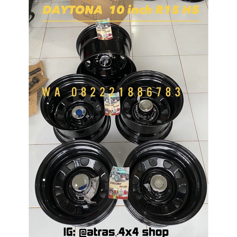 velg jeep kaleng daytona lebar 10 inch celong jimny taft rocky katana vitara sierra