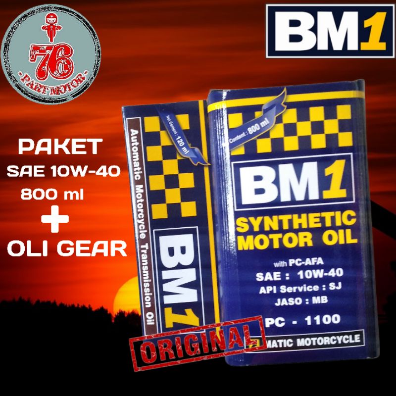 PAKET OLI BM1 10W-40 FOR 800ML +OLI GEAR BM1 FOR ALL MATIC