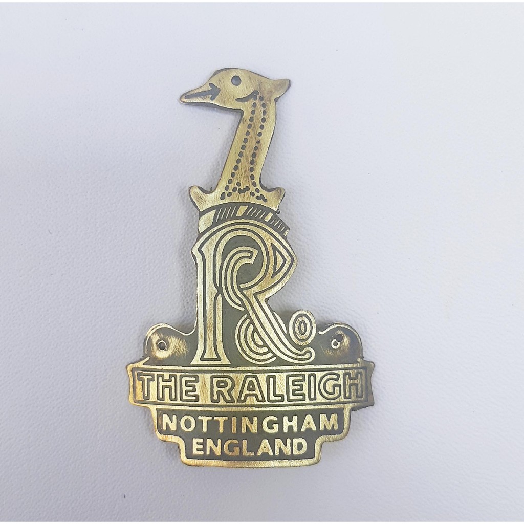 THE RALEIGH - Plat Emblem Logo Sepeda Ontel Jawa Merk The Raleigh - B180 - MK Aluminium