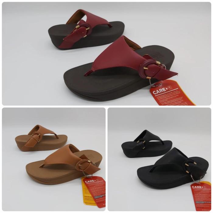 Fitflop Shiny Leather Flip Restock Sandal Fitflop Wanita