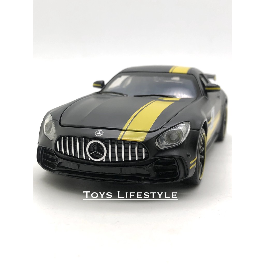 Miniauto Diecast - Mercedes Benz AMG GTR Skala 1:32 (Garis Kuning)