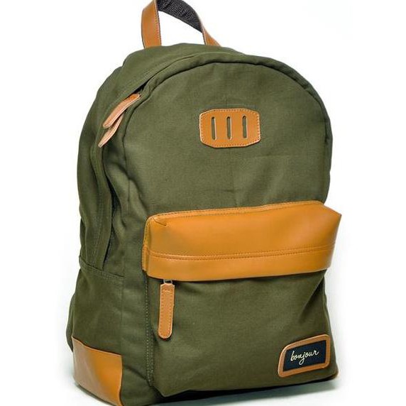 Diskon Murah Tas Ransel Casual - Bonjour Bag Achille - Olive - 56D9Da