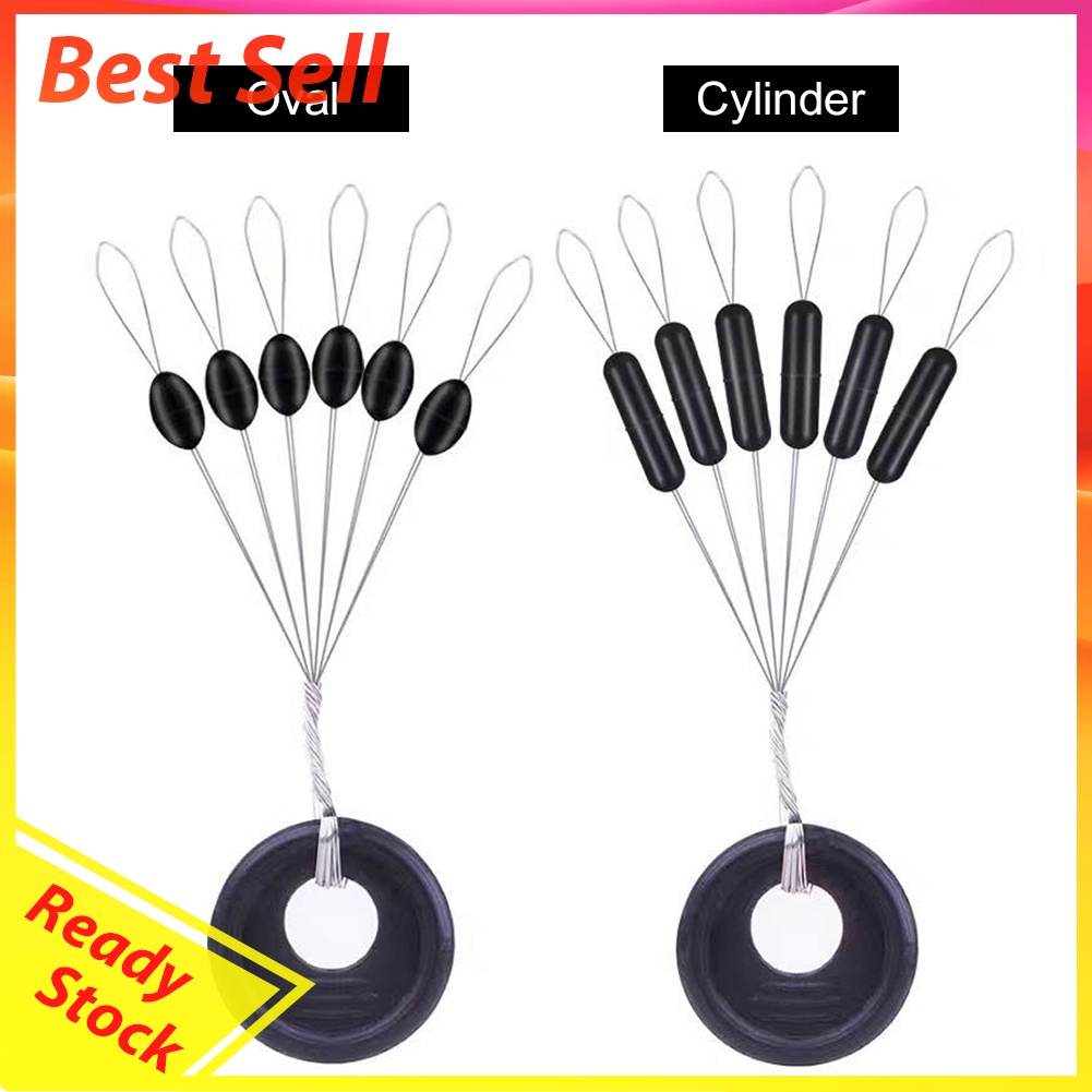 60pcs 10 Group Set Rubber Space Beans Stopper Carp Fishing Line Accessories