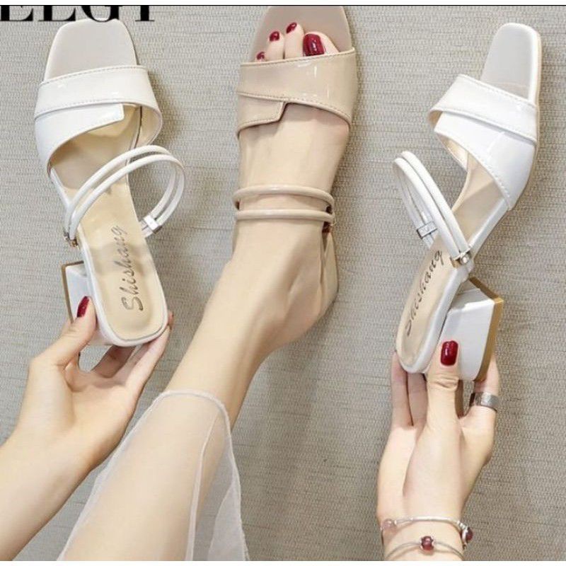 SANDAL WANITA HAK TAHU 3CM TALI RING/MAS SA95 04