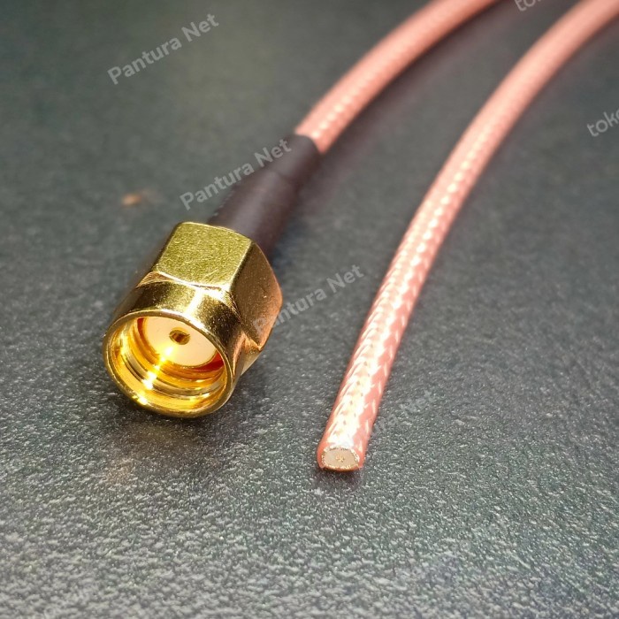 Connector RG316 rpsma male Kabel Buntung - 15 cm