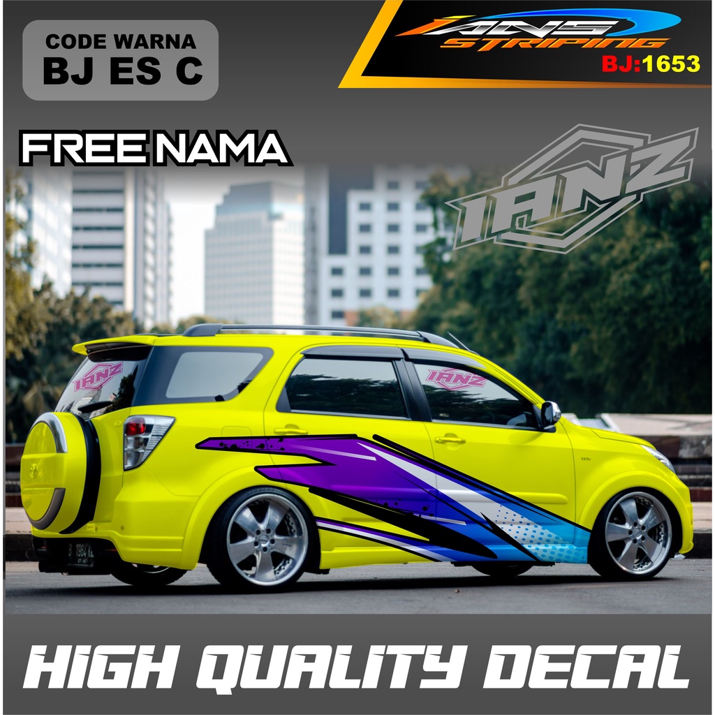 STIKER VARIASI MOBIL TERIOS TERMURAH / VARIASI STICKER DECAL MOBIL AVANZA XENIA INNOVA / STIKER MOBIL GRAND LIVINA