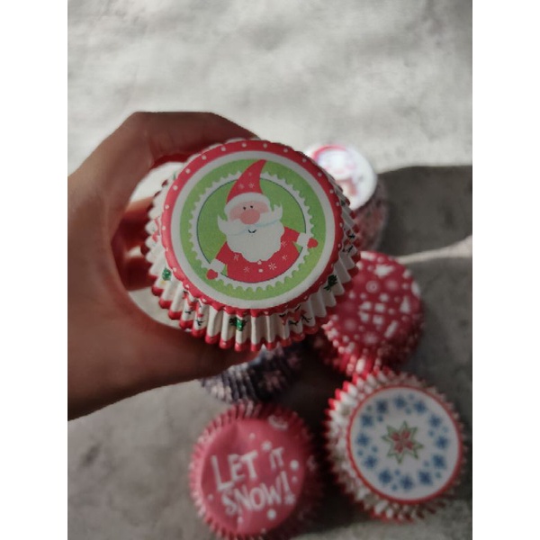 cupcake case natal isi 100 pcs