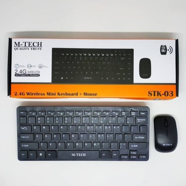 (Bayar ditempat/COD)Keybod key board Keyboard Wireless Mouse Wireless Mini M-Tech STK-03