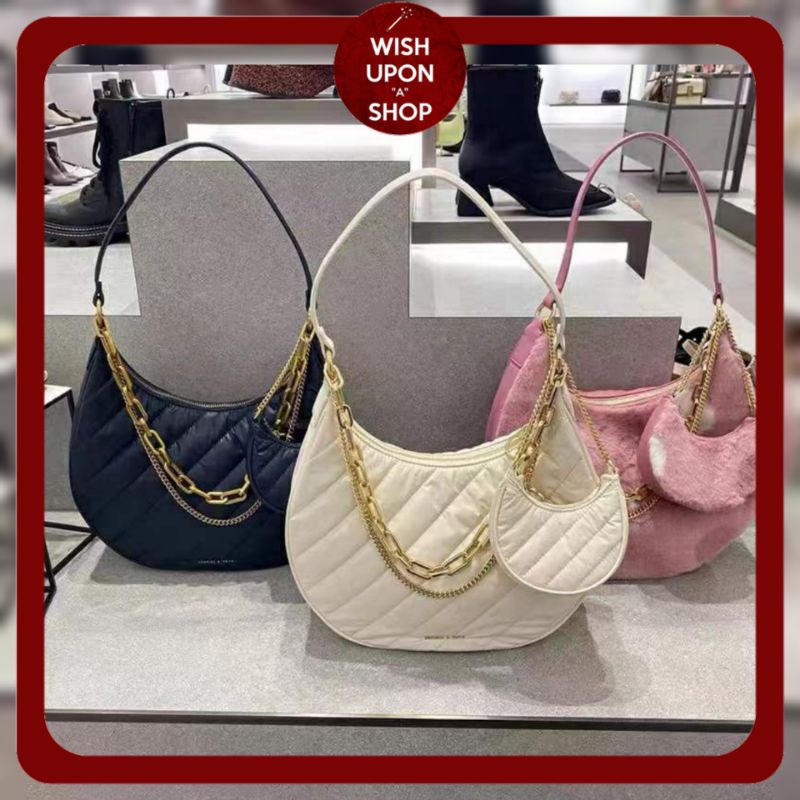 CK Chailly Panelled Hobo Shoulder Bag & Pouch 1IRF