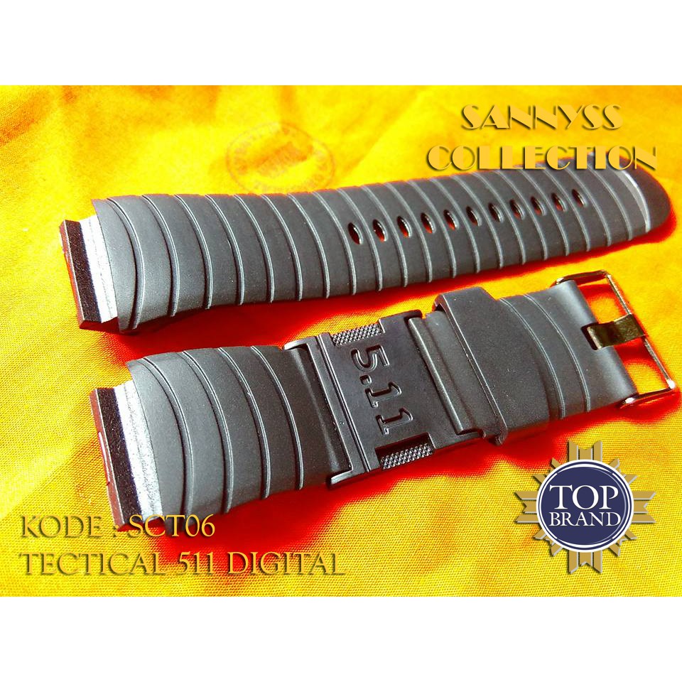 STRAP TALI JAM TECTICAL 511 DIGITAL RUBBER HITAM