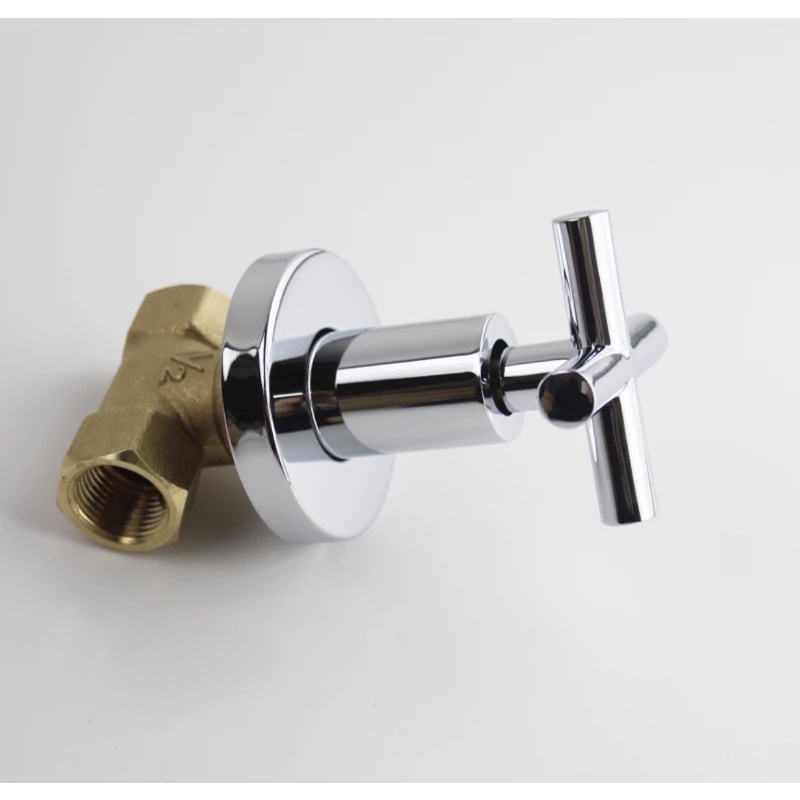 85961 Stop Kran Tanam Shower Wall Dinding Tembok - Keran Valve Brass