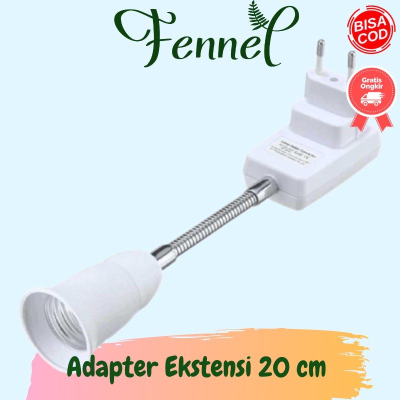 Adapter Ekstensi Bohlam E27 EU Plug 20cm