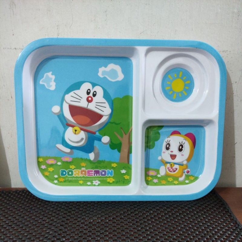 Vanda Melamin Piring Baby Segi 10.5 Inch Doraemon