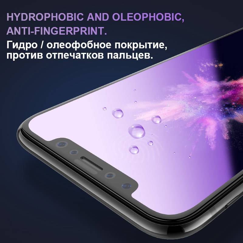 3D Curved Tempered Glass for iPhone X XS Max xr High Definition Anti Blue Light Screen Protector for iPhone 11 Pro Max