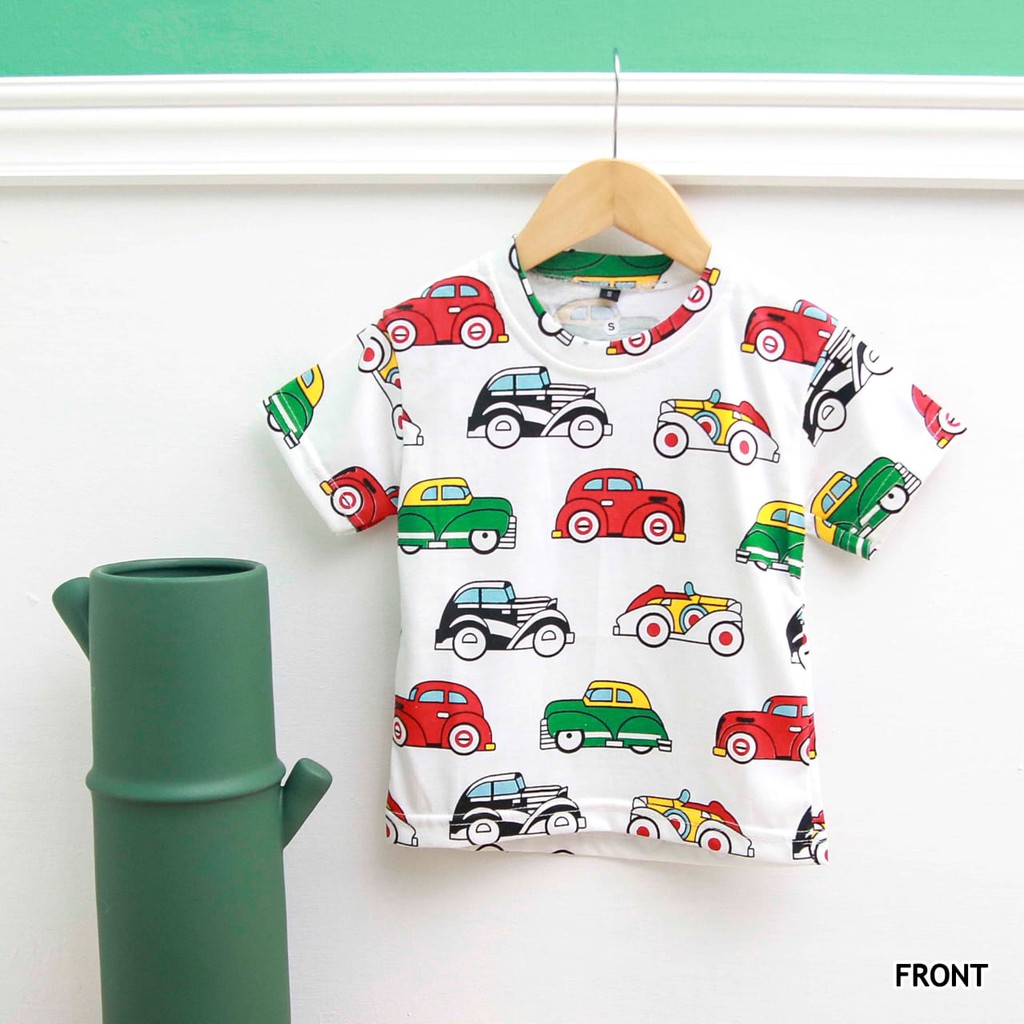 Jikialiang - KAOS ANAK LAKI LAKI &amp; PEREMPUAN USIA 1-8 TAHUN GAMBAR MOBIL TUA