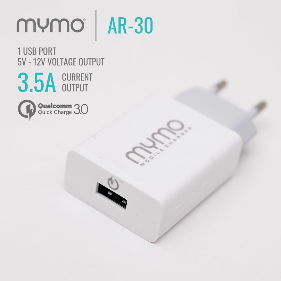 Travel Charger Fast Charging MYMO AR-30 Quick Charge 3.0 + Kabel Micro USB