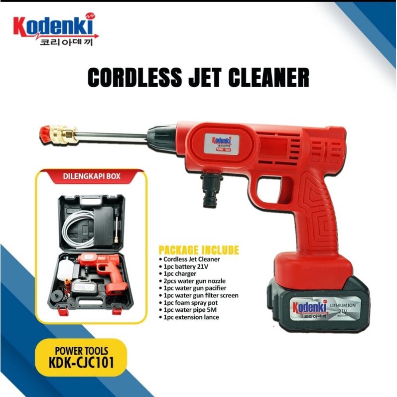 MESIN CUCI MOBIL MOTOR CAS BATERAI CORDLESS JET CLEANER 21V