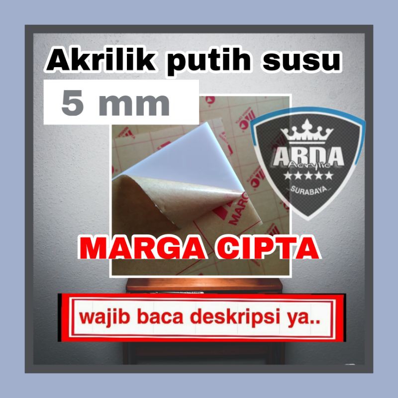 

Akrilik 5mm susu akrilik custom akrilik putih susu 5mm harga 62/cm² merk marga cipta