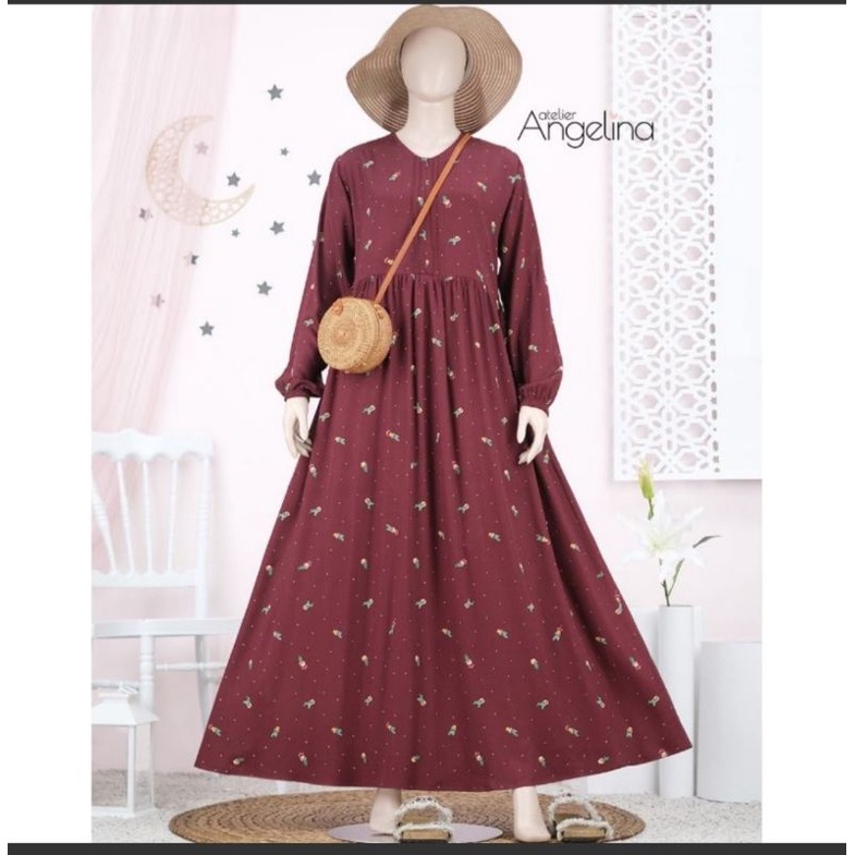 Sarah dress Cactus Maroon Atelier Angelina