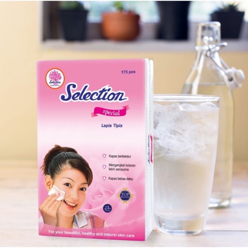 Kapas SELECTION Facial Cotton Round Kapas Wajah Tebal Tipis Oval Bulat Toner Pembersih Wajah Bulat | Cotton Bud