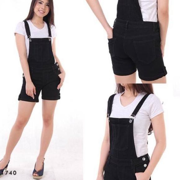 AZK (3 WARNA) Celana Kodok Pendek Overall Short Jeans Ripped Denim Wanita Levis Cewek .