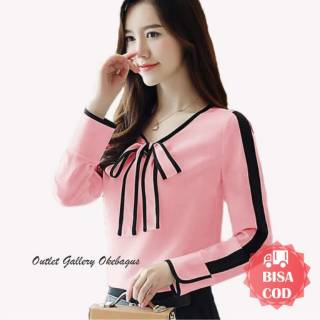  Blouse  Tangan  Panjang Baju  Wanita Formal Gaya Korea Model 