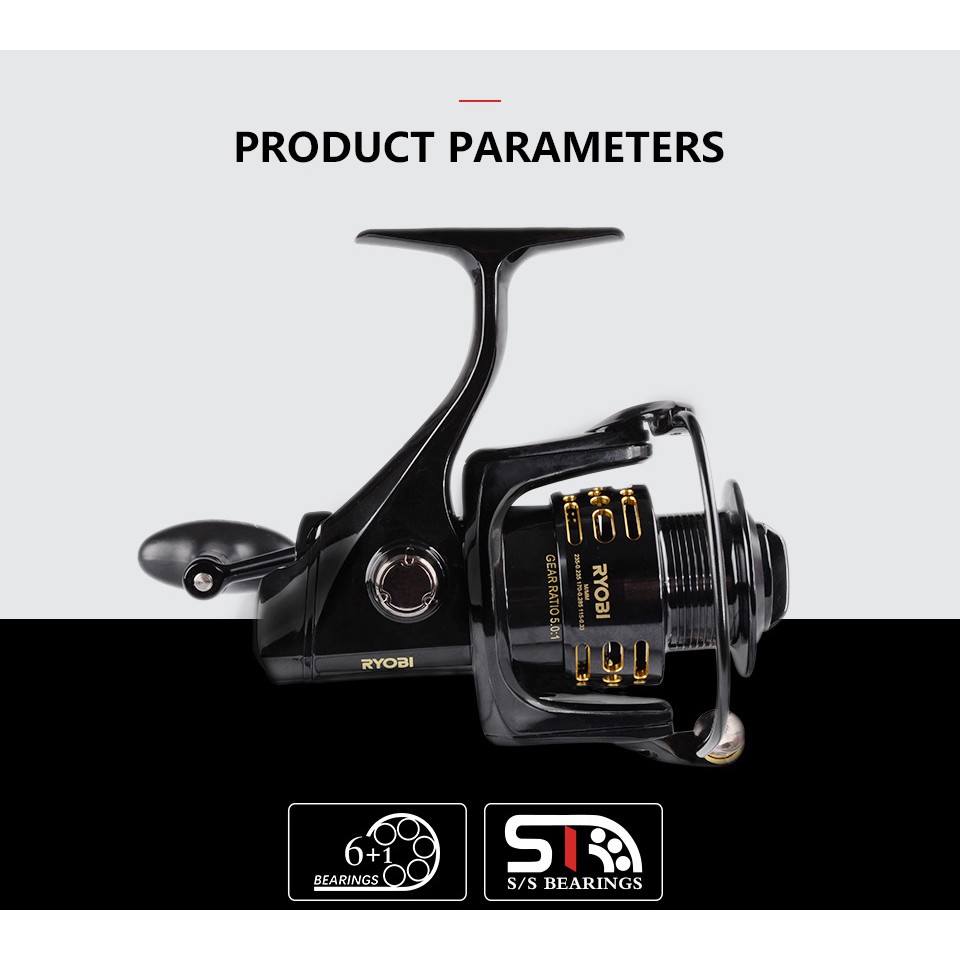 Ryobi Xenos III HP 1000/2000/3000/4000 Max Drag 5kg Power Handle Reel Spinning Original