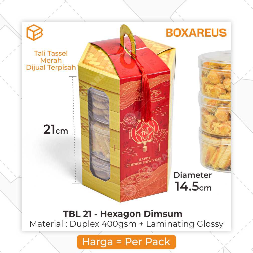 Box Toples Dus Imlek CNY Packaging Kemasan Kotak Kue Kering | TBL 21