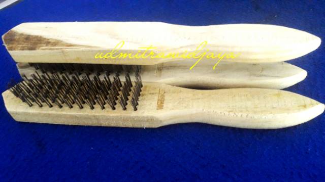 Sikat baja / sikat baja gagang kayu &quot;werkline&quot;