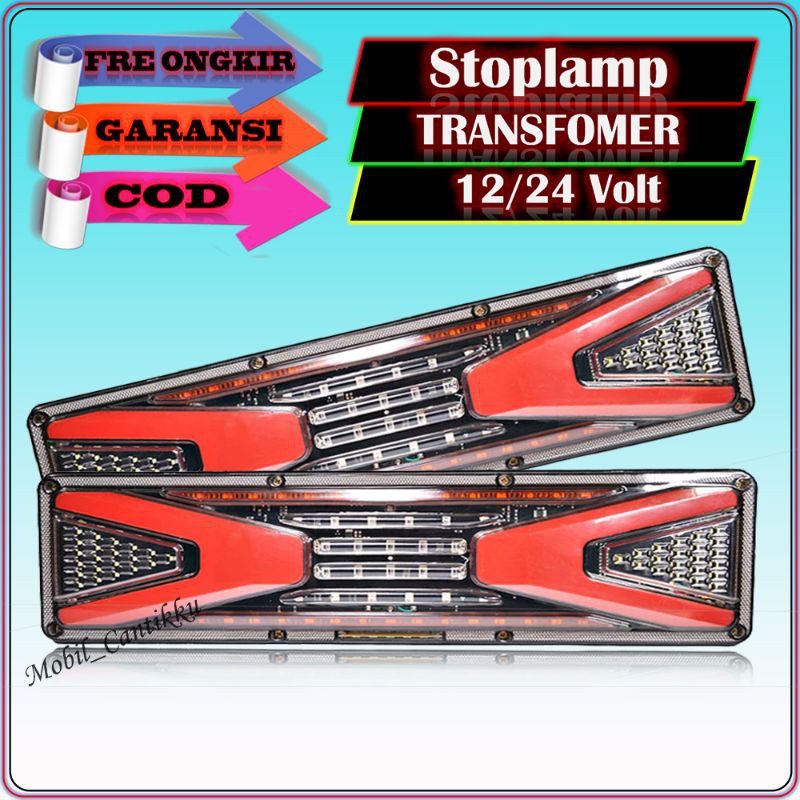 Lampu Variasi Led Stop lamp Truk Truck Canter Fuso Tronton Stoplamp Transformer 12/24 Volt