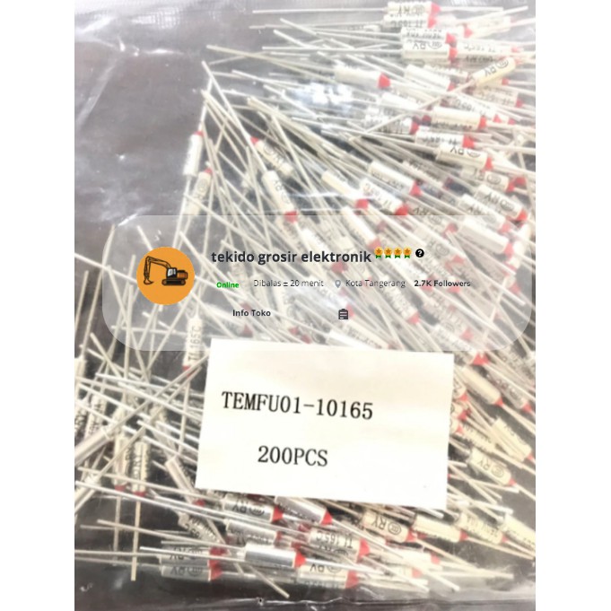 Termofuse sekering fuse skering 10a 10ampere 165 165°C strika 250v NEW