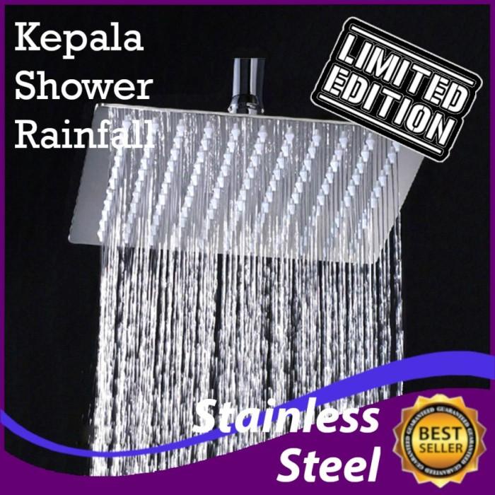 Shower Head Kepala Shower Mandi Kotak Rainfall Head Tekanan Tinggi Pancuran Deras