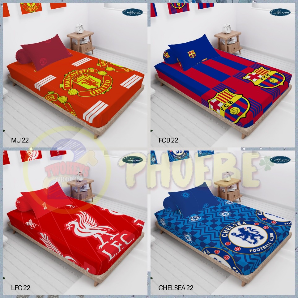 Sprei CALIFORNIA 100x200 / 120x200 - Motif Bola  - CALIFORNIA SP