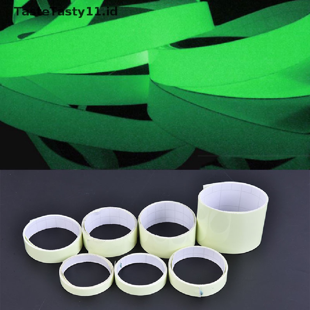 (TasteTasty) Stiker Tape Glow In The Dark Fluorescent DIY Untuk Peringatan Keamanan Malam Hari