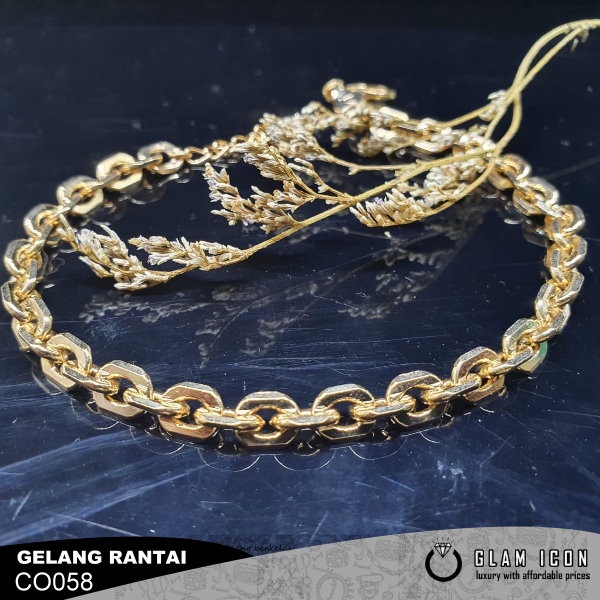 Gelang Rantai Oval Nuri Tebal Ctr G0047 GRG