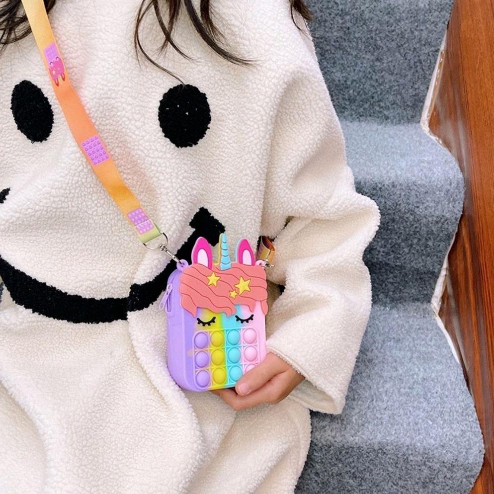 Sling Bag Anak Tas Pop It Unicorn
