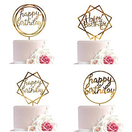 Cake Topper Akrilik Happy Birthday / Anniversary / One