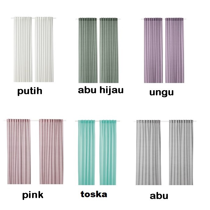 HILJA Gorden 145x250 cm 1 pasang Shopee Indonesia