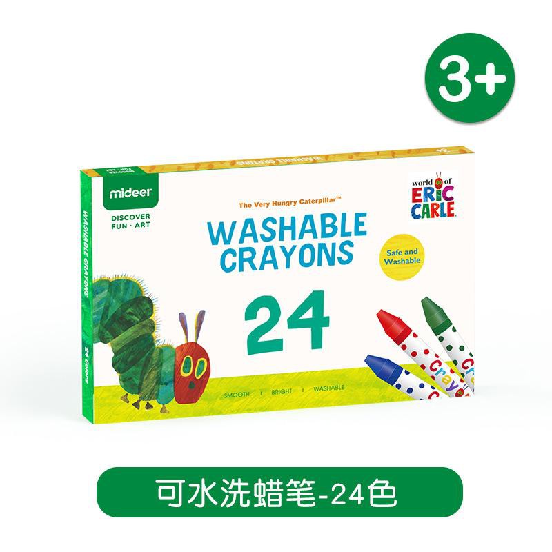

[HepiKid] Mideer X Eric Carle - Washable Crayons 12 / 24 Colors - Krayon Warna Dapat Dicuci.