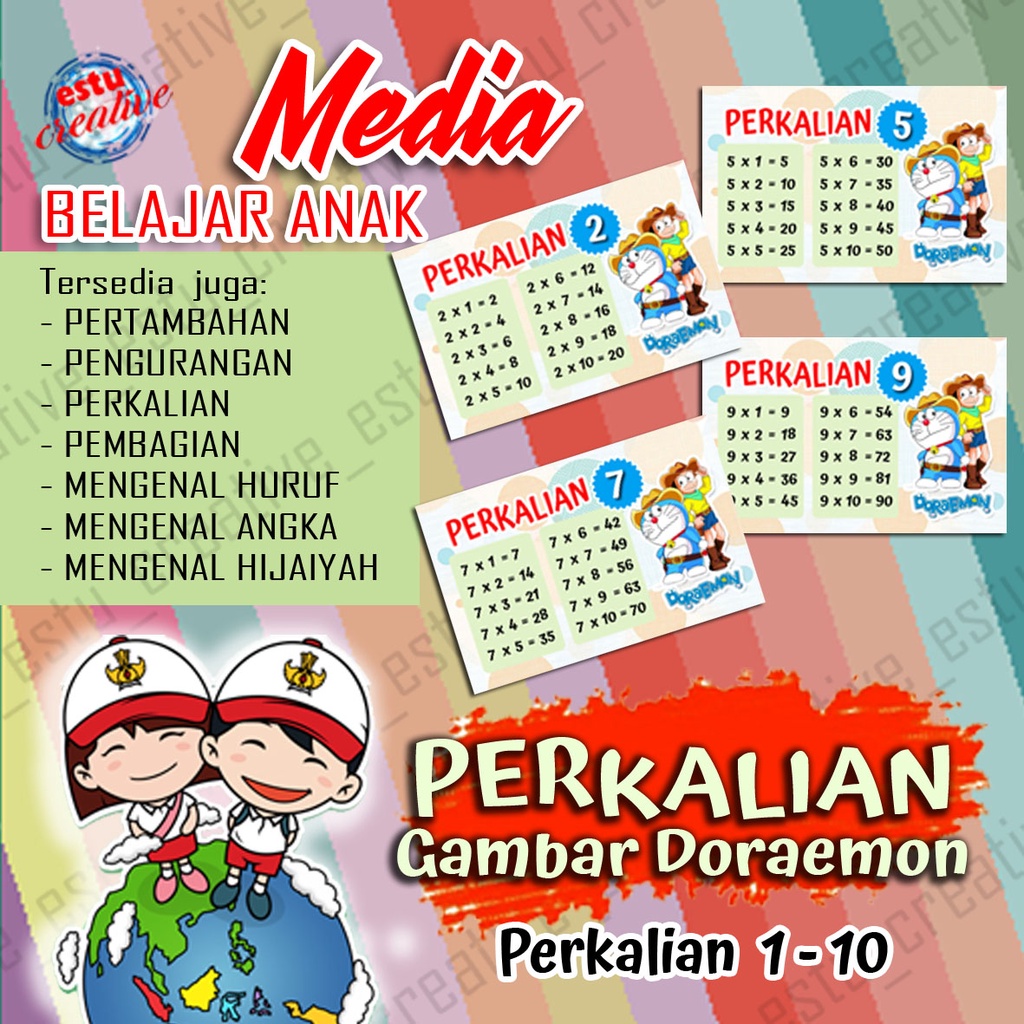 

Kartu Perkalian Gambar Doraemon - Media Belajar Anak