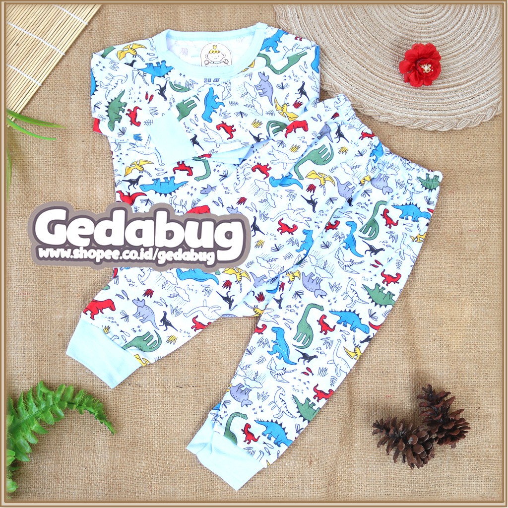 (1 Set) Piyama Bayi Kancing Pundak SNI Setelan Bayi Baby Lucky Setelan Baju + Celana Panjang IX