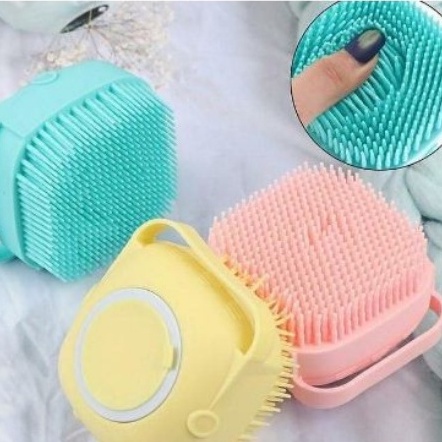 ONLYONE12 Sikat Silikon Mandi / Sikat Badan Bahan Silikon Lembut / Shower Brush Silicone Dispenser Sabun &amp; Shampoo