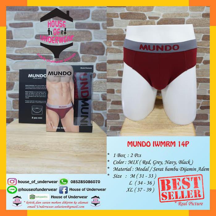 StarSeller CELANA DALAM PRIA MUNDO IWMRM14P - Mix Dua Warna- L