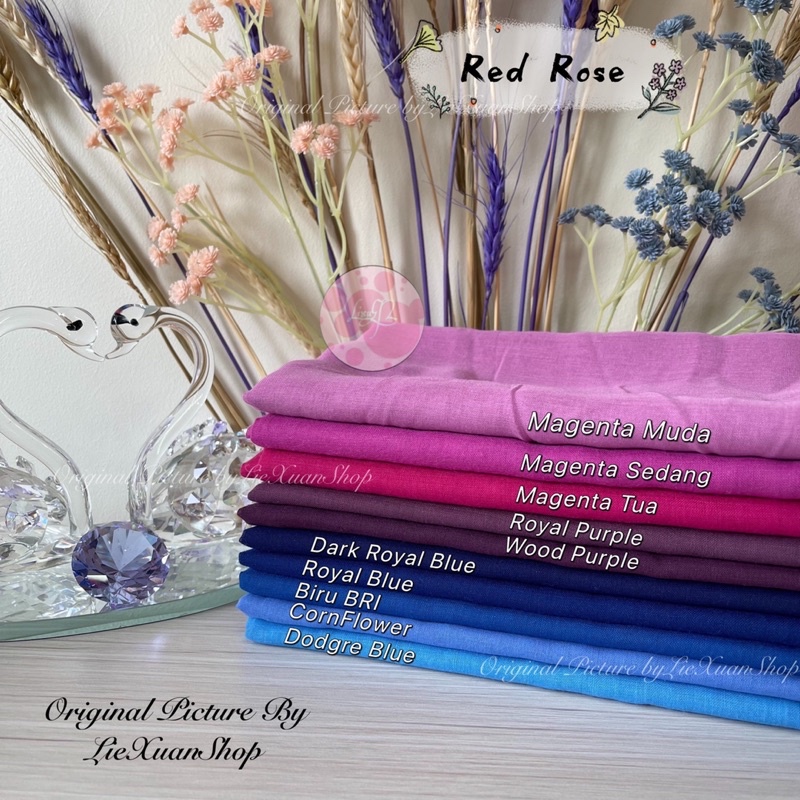 Kerudung Paris Polos Kerudung Segiempat Murah ORI RED ROSE !!