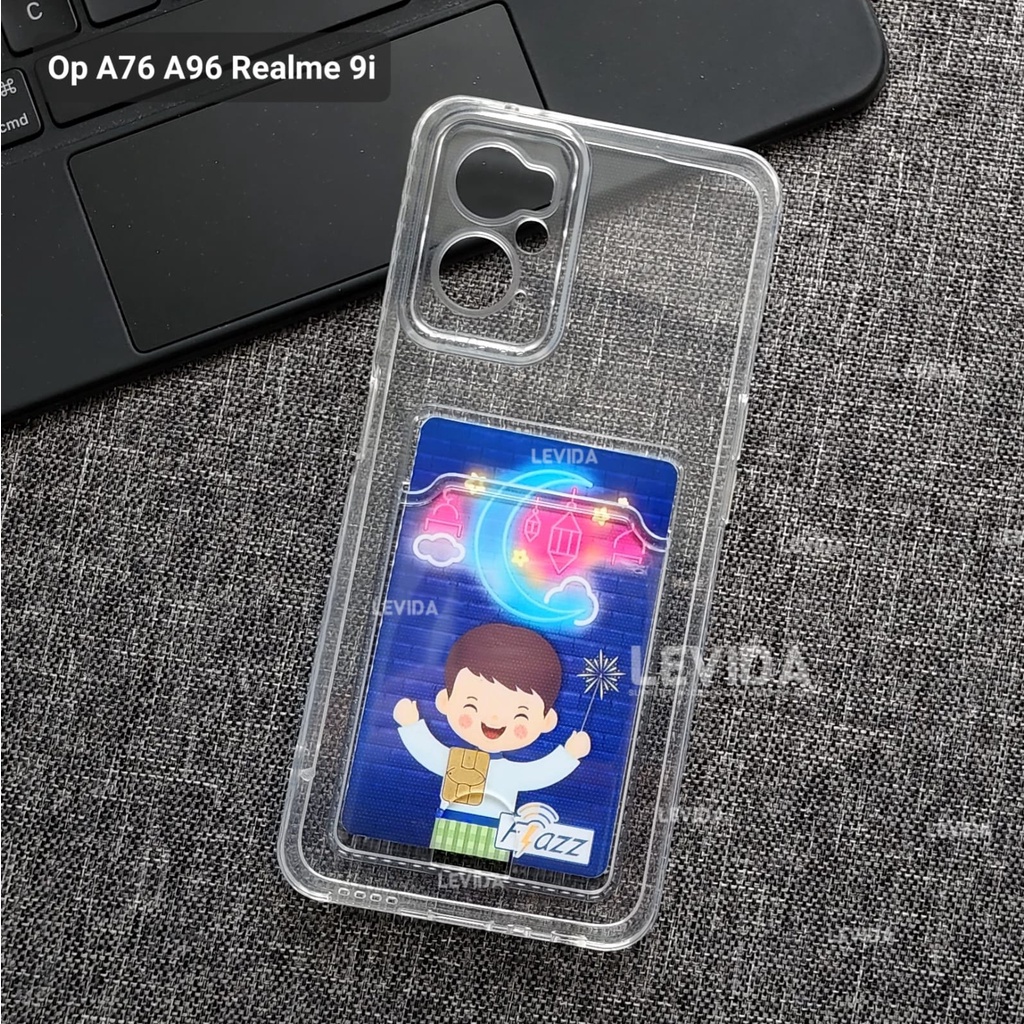 Oppo A5S A7 Oppo A12 A11K Clear Wallet Card Case Bening / Card Case Slot Kartu Bening Oppo A5S A7 Op