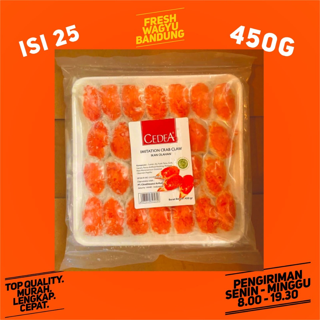 

CEDEA CRAB CLAW 450G CAPIT KEPITING SUKI SHABU STEAMBOAT HALAL