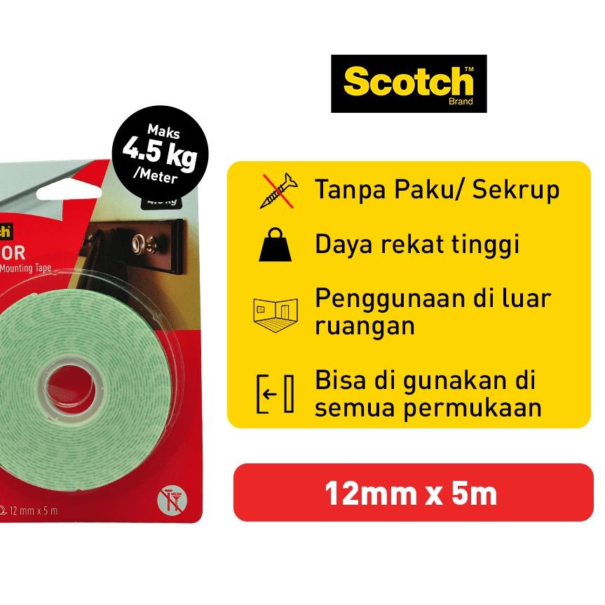

Model Baru 3M Scotch Perekat Isolasi Mounting Tape CAT 110-5A / 12mm X 5m/ Maks 7 Kg/ Perekat Dua Sisi Permanen
