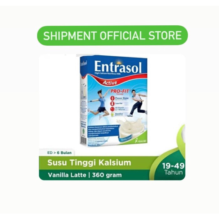 

Ee510 Entrasol Active Vanilla Latte 360 G Susu Remaja Vanila Kalbe - Packingekonomis 6Ggddv